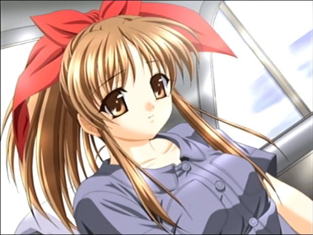 Sora o Mau Tsubasa: Blue-Sky-Blue[s] (Dreamcast) screenshot: Misa looks lost in her thoughts