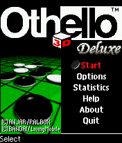 3D Othello Deluxe (J2ME) screenshot: Main game screen