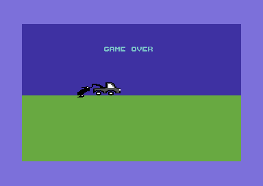 Scare Bear (Commodore 64) screenshot: Game over