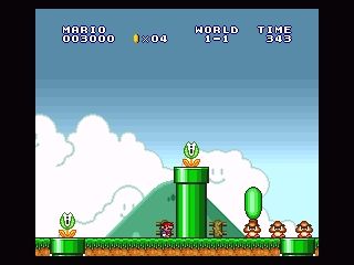 Super Mario All-Stars (SNES) screenshot: As you can see here - this is the very first level!