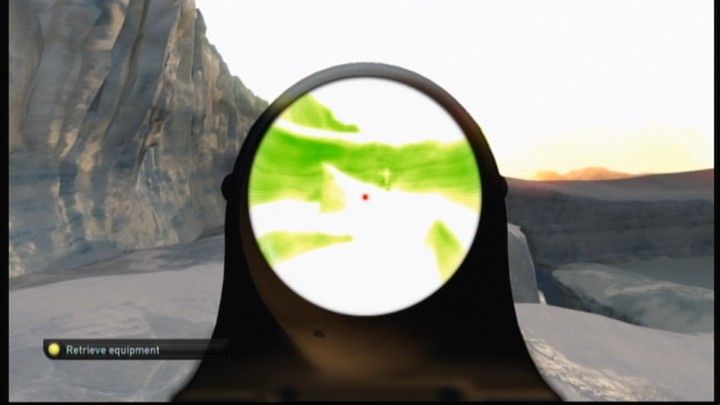 Tom Clancy's Splinter Cell: Double Agent (Xbox 360) screenshot: Your rifle comes with various visions which alter only your scope.