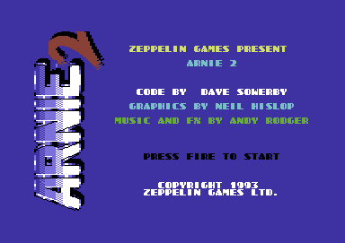 Arnie Savage: Combat Commando (Commodore 64) screenshot: Title screen