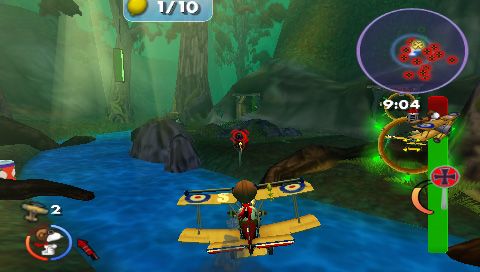 Snoopy vs. the Red Baron (PSP) screenshot: Forest level