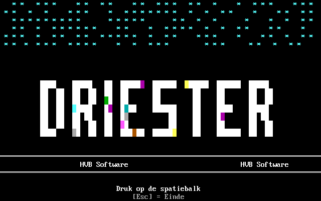Driester (DOS) screenshot: Title screen