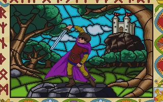 Merlin's Apprentice (Windows 3.x) screenshot: Intro - Arthur and the sword