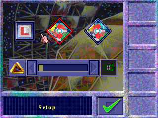 The Crystal Maze (DOS) screenshot: Game options