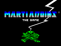 Martianoids (ZX Spectrum) screenshot: Title Screen