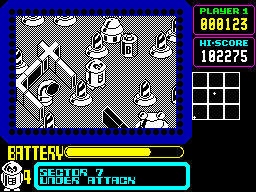 Martianoids (ZX Spectrum) screenshot: Gameplay