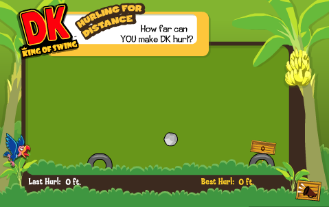 DK: King of Swing - Hurling for Distance (Browser) screenshot: Hurling.