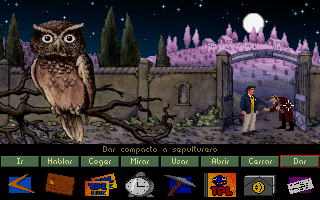Igor: Objective Uikokahonia (DOS) screenshot: A nice cemetery!