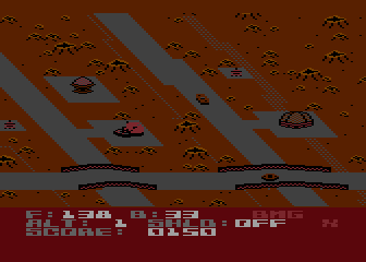 Blue Max 2001 (Atari 8-bit) screenshot: I have been hit