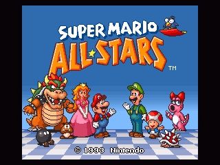 Super Mario All-Stars (SNES) screenshot: All-Stars title screen