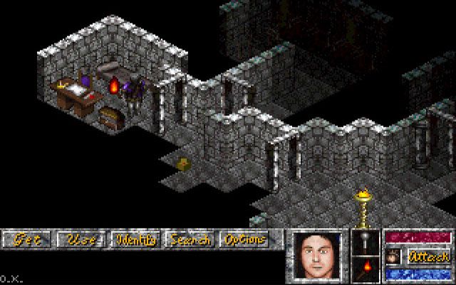 Trial by Magic (DOS) screenshot: Exploring the quarters of the Ophelia Sect members