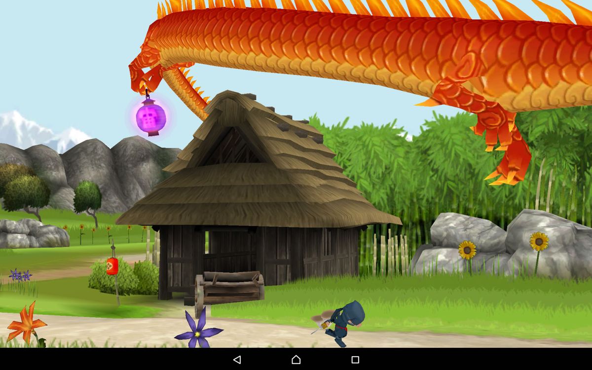 Mini Ninjas (Android) screenshot: The dragon who steals the artifact.