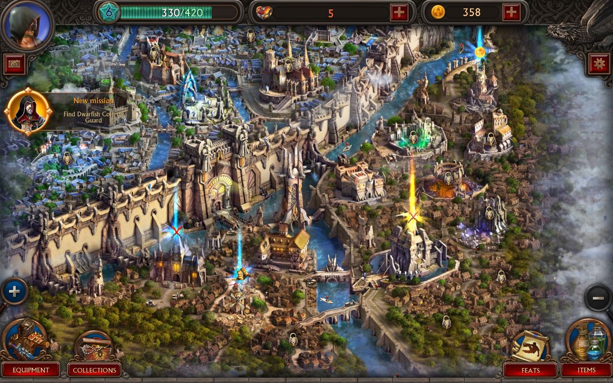 Running Shadow (Windows) screenshot: Game world - lower city