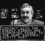 Star Trek: Generations - Beyond the Nexus (Game Boy) screenshot: Digitized photographs connect the levels