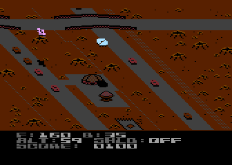 Blue Max 2001 (Atari 8-bit) screenshot: I found some enemy targets to shoot