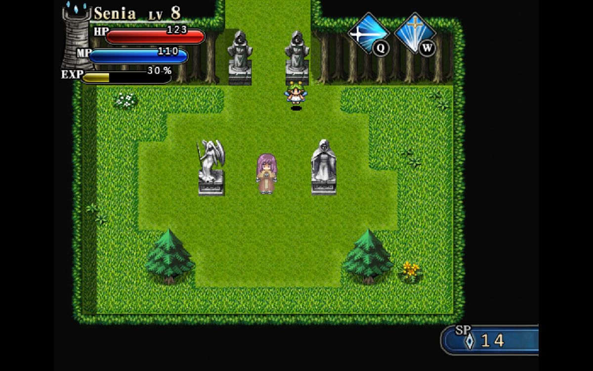 Eternal Senia (Windows) screenshot: Exploring the forest level.