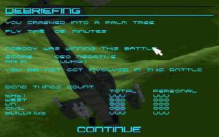 COALA (Amiga) screenshot: Debriefing