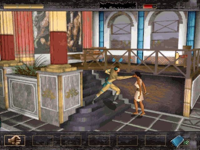 Time Commando (Windows) screenshot: Roman Empire: No, he's not exactly a gentleman.