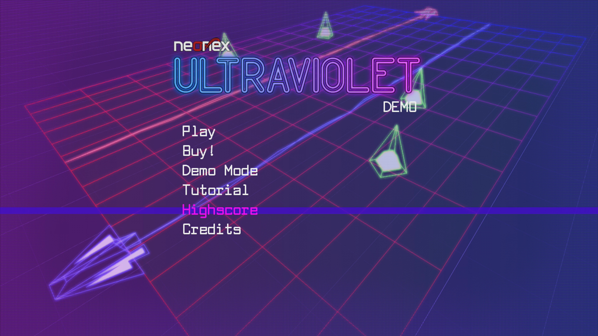 Ultraviolet (Xbox 360) screenshot: Main menu (Trial version)