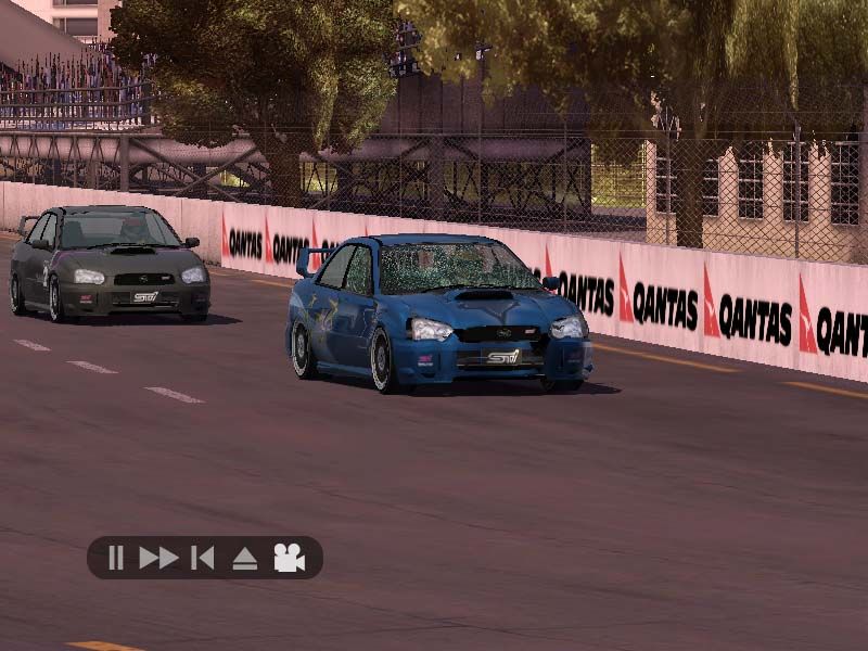 TOCA Race Driver 2 (Windows) screenshot: My Impreza has taken some damage