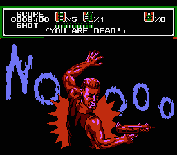 Mechanized Attack (NES) screenshot: Game over