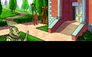Igor: Objective Uikokahonia (DOS) screenshot: We find another way to visit Uikokahonia.