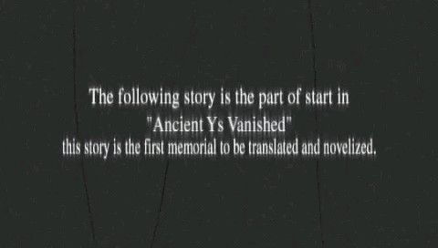 Ys I & II Chronicles (PSP) screenshot: Ys II: The intro tells it's the direct continuation of <i>Ys 1</i>