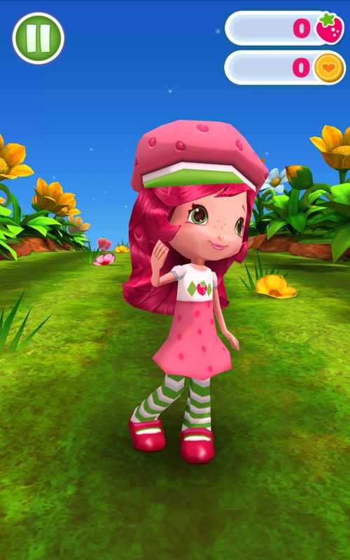 Strawberry Shortcake: Berry Rush (Android) screenshot: Strawberry Shortcake is your starting character.