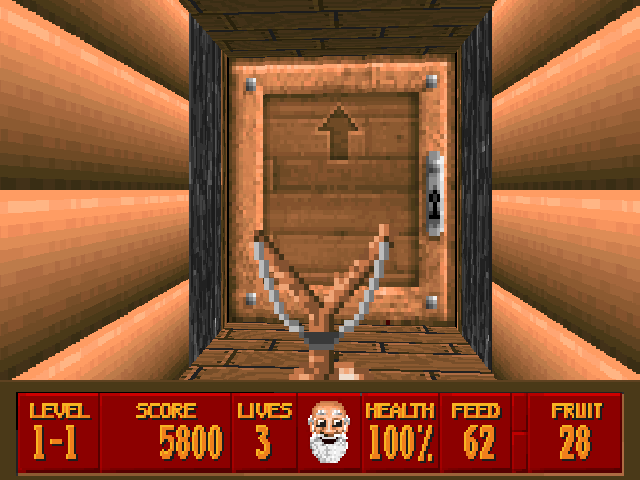 Super Noah's Ark 3-D (Windows) screenshot: I believe the exit is through here