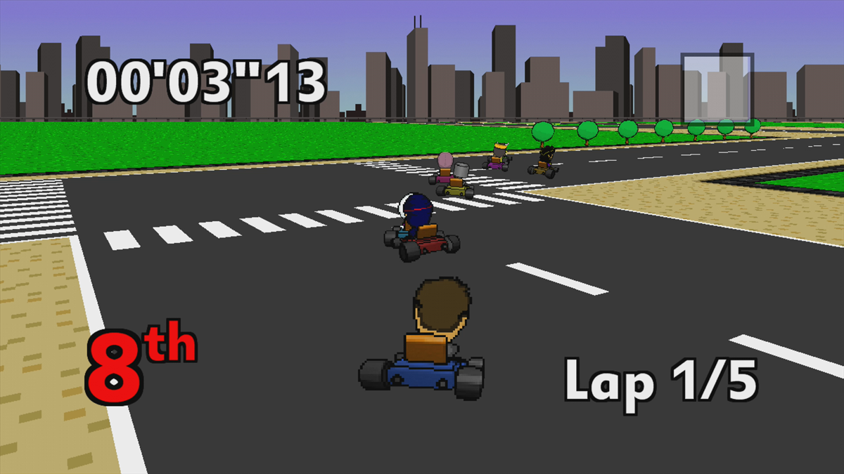 Wacky Karts (Xbox 360) screenshot: This course features sharp turns (Trial version)