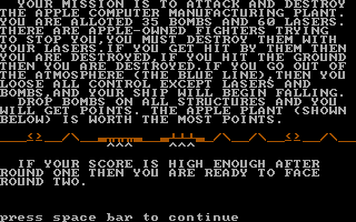 Attack (DOS) screenshot: Instructions