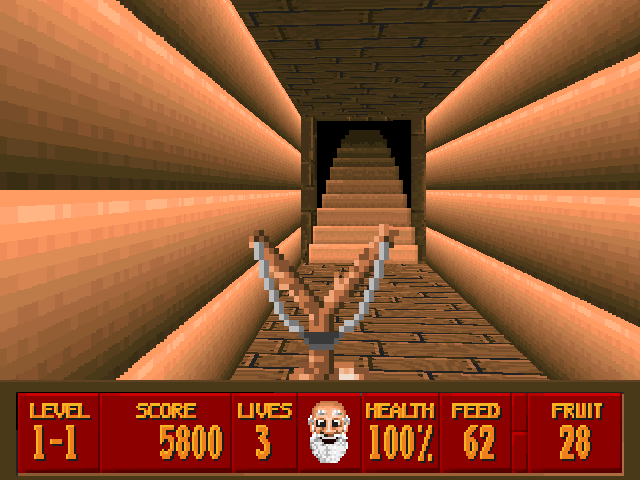 Super Noah's Ark 3-D (Windows) screenshot: I was right, there are the stairs.
