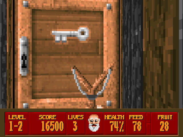 Super Noah's Ark 3-D (Windows) screenshot: This door needs a key
