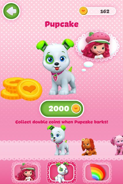 Strawberry Shortcake: Berry Rush (Browser) screenshot: You can also buy puppies.