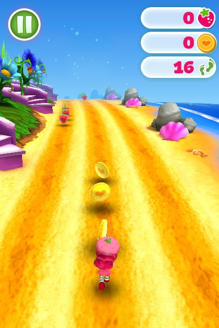Strawberry Shortcake: Berry Rush (Browser) screenshot: Collecting coins.