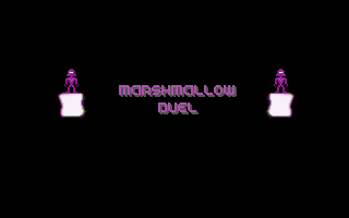 Marshmallow Duel (DOS) screenshot: Title screen