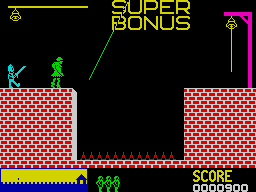 Hunchback (ZX Spectrum) screenshot: Swing, Quasi!