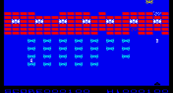 Krell (VIC-20) screenshot: Fighting in a cramped space