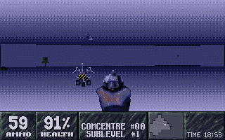 Substation (Atari ST) screenshot: An unknown object attack me.