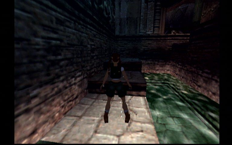 Tomb Raider: The Last Revelation (Dreamcast) screenshot: Water drips off Lara after Swimming