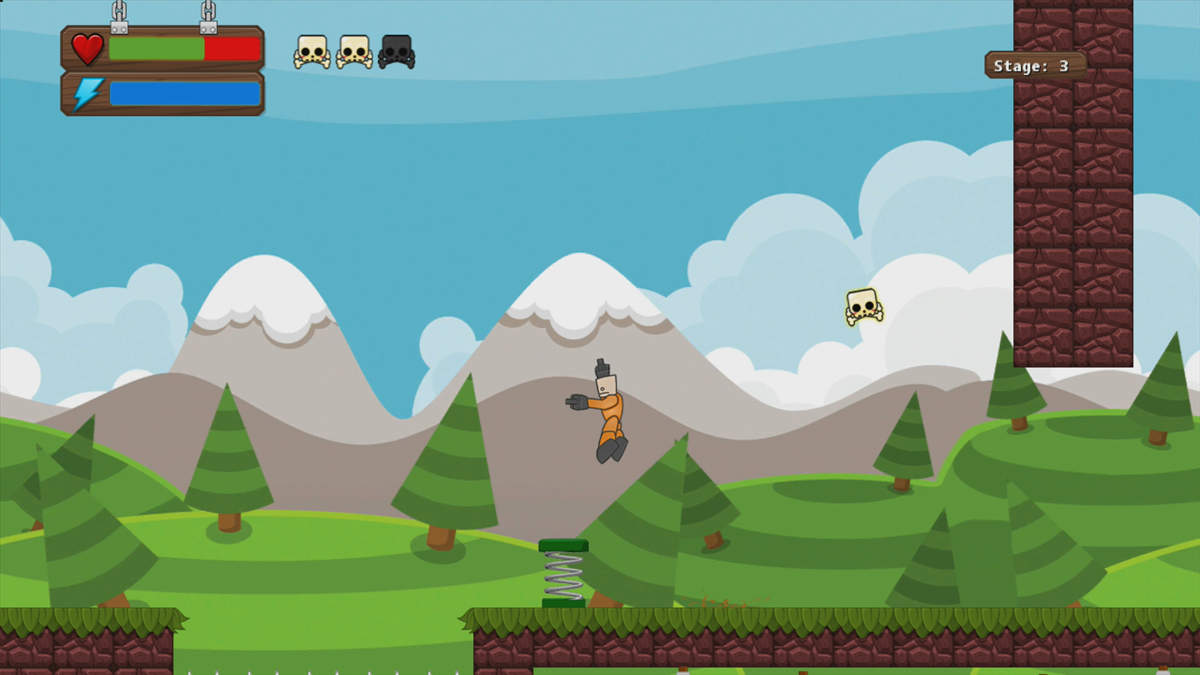 That Orange Guy (Xbox 360) screenshot: There are three symbols to collect in each level (Trial version)