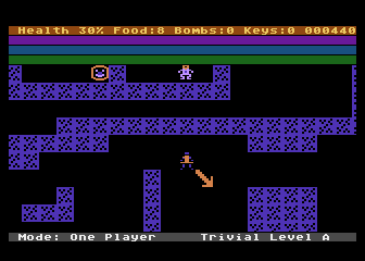 Dandy (Atari 8-bit) screenshot: Shooting my weapon