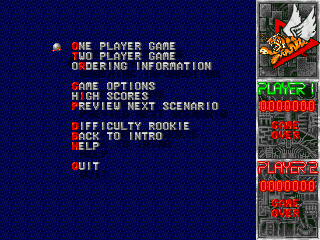 Flying Tigers (DOS) screenshot: Menu
