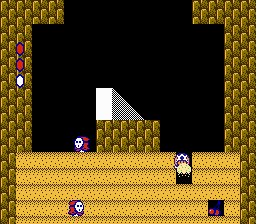 Super Mario Bros. 2 (NES) screenshot: Not quite Dig-Dug