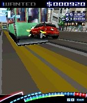 Asphalt: Urban GT 2 (N-Gage) screenshot: Driving into the cablecar, not recommended