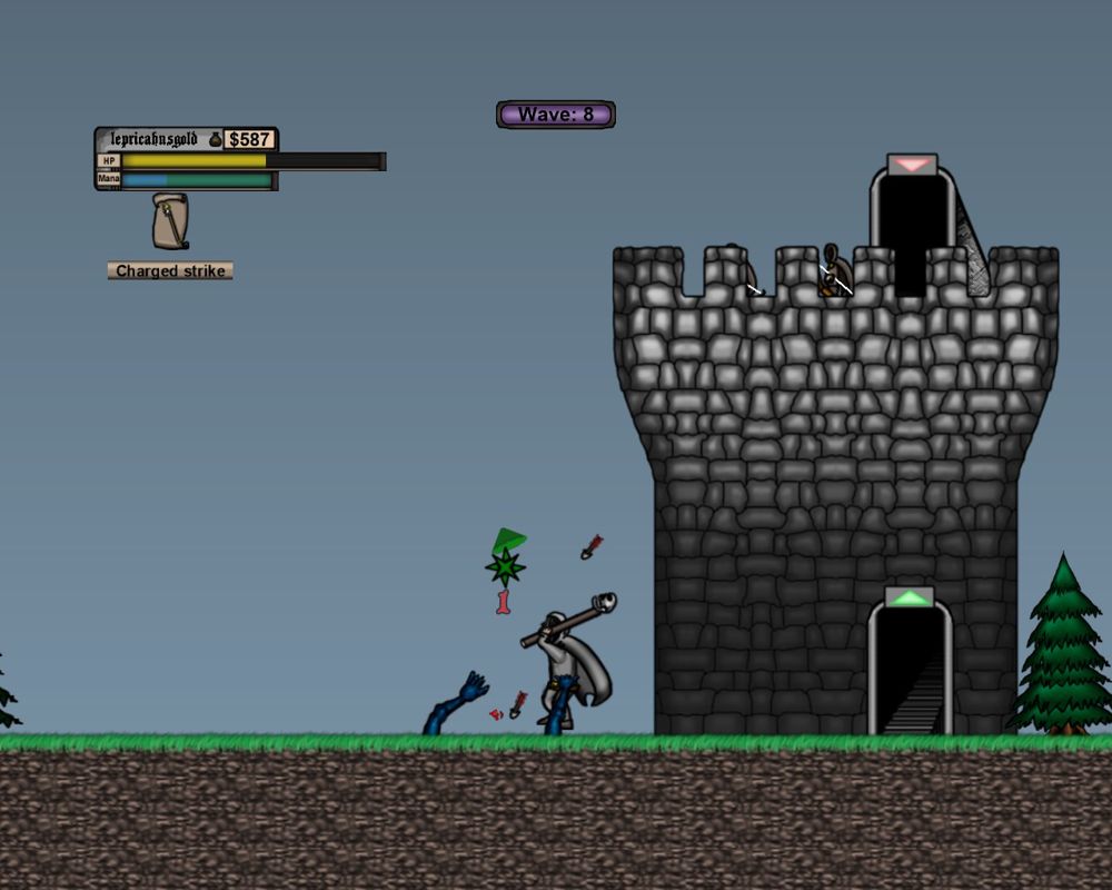 The Defenders: The Second Wave (Windows) screenshot: This wave has hands that grab from below