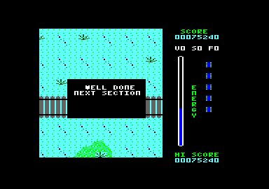 Tank (Amstrad CPC) screenshot: Level complete