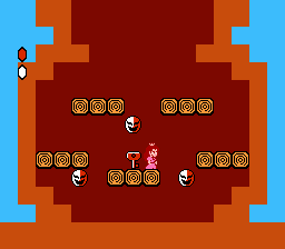 Super Mario Bros. 2 (NES) screenshot: Take the key from within the jar...